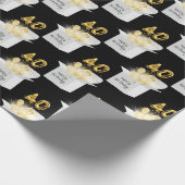 Papier Cadeau Ballons d'or 40e anniversaire en boîte (Coin)