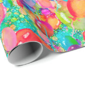 Papier Cadeau ballons doux multicolores rouges (Coin rond)