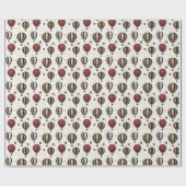 Papier Cadeau Ballons et étoiles à air chaud (Plat)