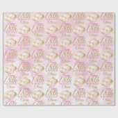 Papier Cadeau Ballons glamour du 18e anniversaire (Plat)