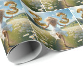 Papier Cadeau Ballons pour jeunes femmes pour 23e anniversaire (Coin rond)