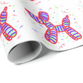 Papier Cadeau Balloon Dogs Party (Coin rond)