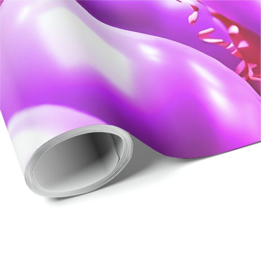 Papier Cadeau Balloon rose et violet, fête d'anniversaire (Coin rond)