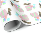 Papier Cadeau Balloons de Pecingese (Coin rond)