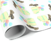 Papier Cadeau Balloons de Pecingese (Coin rond)