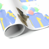 Papier Cadeau Balloons de Pecingese (Coin rond)