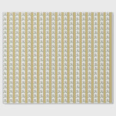 Papier Cadeau Balls de golf sur le Tee Gold et White (Plat)