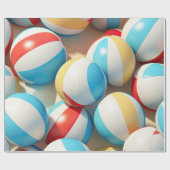 Papier Cadeau Balls de plage (Plat)