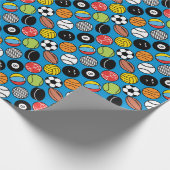 Papier Cadeau Bals de jeux et de sports (Coin)