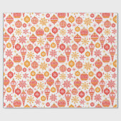 Papier Cadeau Bals rouges thème de Noël motif (Plat)