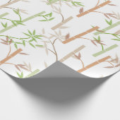 Papier Cadeau Bambou Foliage Oriental Feuilles de verdure (Coin)