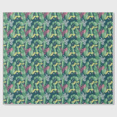 Papier Cadeau Banana feuilles abstraits, couleurs tendance (Plat)