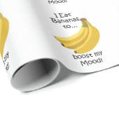 Papier Cadeau Banana Fruit Boost My Mood Funny (Coin rond)
