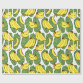 Papier Cadeau Banana Fruit Feuilles Motif tropical (Plat)