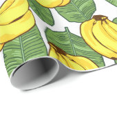 Papier Cadeau Banana Fruit Feuilles Motif tropical (Coin rond)