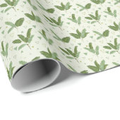 Papier Cadeau Banana Leaf With Triangles (Coin rond)