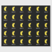 Papier Cadeau Banana Split Funny Danser Banana Pun Dark BG (Plat)