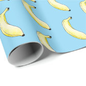 Papier Cadeau banane aquarelle (Coin rond)