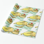 Papier Cadeau Banane et Pancakes Petit déjeuner Plat (Déroulé)