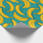 Papier Cadeau banane jaune avec contour noir sans couture motif (Coin)