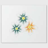 Papier Cadeau Banane jaune, bleu foncé vert, décoratif (Plat)