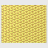 Papier Cadeau Banane jaune Bund'imprimés de bananes (Plat)