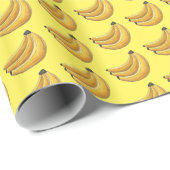 Papier Cadeau Banane jaune Bund'imprimés de bananes (Coin rond)