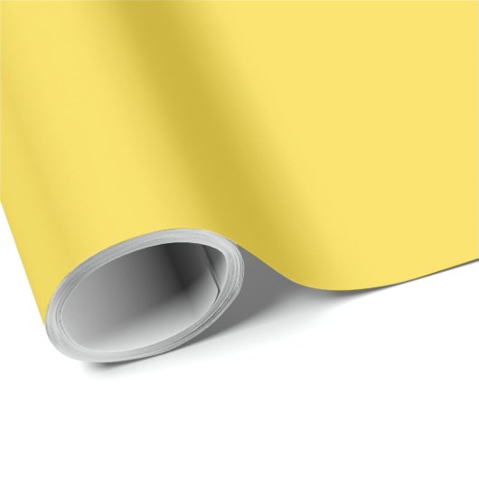 Papier Cadeau Banane pastel solide jaune (Coin rond)