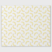 Papier Cadeau Bananes Fruit Jaune (Plat)
