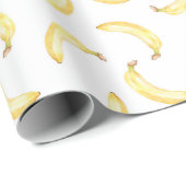 Papier Cadeau Bananes Fruit Jaune (Coin rond)