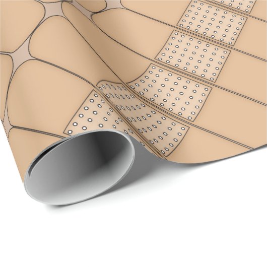 Papier Cadeau Bandage-Infirmières adhésives beiges (Coin rond)