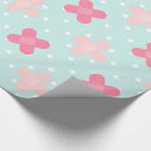 Papier Cadeau Bandages bleu et rose (Coin)