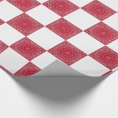 Papier Cadeau Bandana Rouge Impression Et Blocs Blancs (Coin)