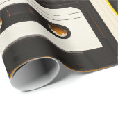 Papier Cadeau Bande audio rétro (Coin rond)
