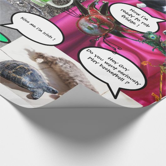 PAPIER CADEAU BANDE-BANDE AMUSANTE DE CHAUSSURES DE DISCUSSION (Coin)