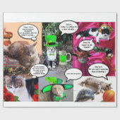 PAPIER CADEAU BANDE-BANDE AMUSANTE DE CHAUSSURES DE DISCUSSION (Plat)