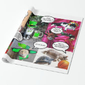 PAPIER CADEAU BANDE-BANDE AMUSANTE DE CHAUSSURES DE DISCUSSION (Déroulé)