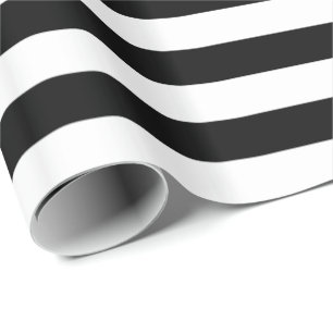Papier Cadeau Bande blanche et noire