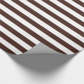 Papier Cadeau Bande Brown et blanche (Coin)