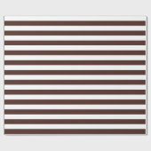 Papier Cadeau Bande Brown et blanche (Plat)