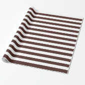 Papier Cadeau Bande Brown et blanche (Déroulé)