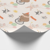 Papier Cadeau Bande d'animaux mignons Anniversaire (Coin)
