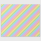 Papier Cadeau Bande de bonbons colorée (Plat)