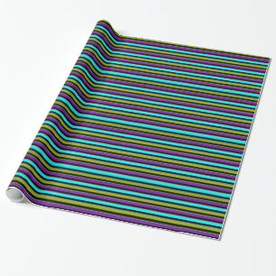 Papier Cadeau Bande de bonbons sombre rétro