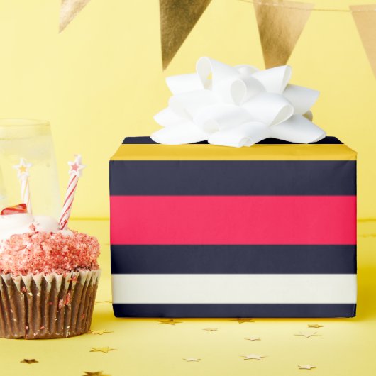 Papier Cadeau Bande de couleur plate (Fête d'anniversaire)