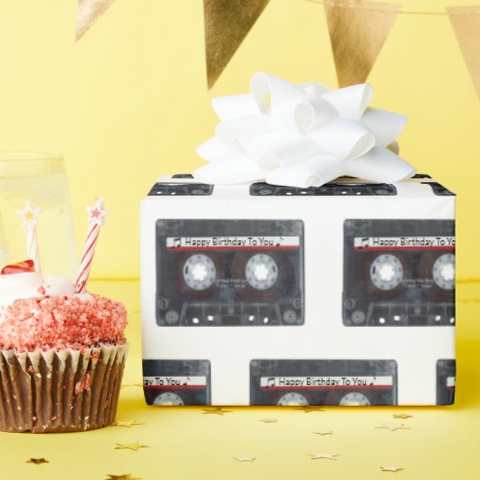 Papier Cadeau Bande de la cassette d'anniversaire (Fête d'anniversaire)