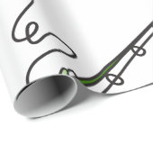 Papier Cadeau Bande de pêche (Coin rond)