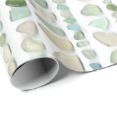 Papier Cadeau Bande de verre de mer (Coin rond)