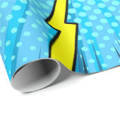 Papier Cadeau Bande dessinée contre arrière - plan, style pop-ar (Coin rond)