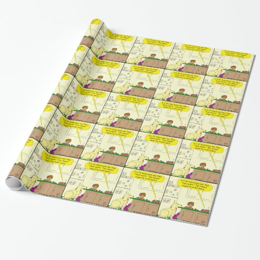 Papier Cadeau bande dessinée de maths de 719 haines (Déroulé)